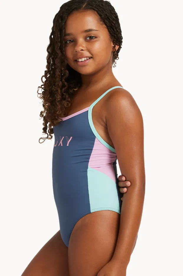 One Pieces|Roxy Girls Colorblock One Piece Indigo