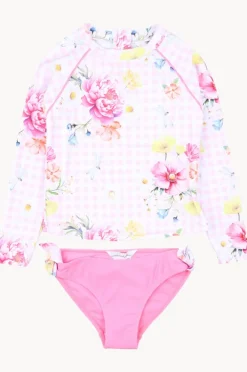 Rashies & Sunsuits|Minihaha Girls Connie Suntop Set Pink/Multi