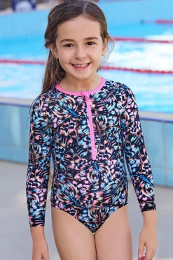 Rashies & Sunsuits|Funkita Girls Copper Cluster Sunsuit Black/multi