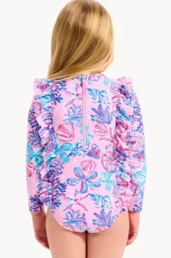 Rashies & Sunsuits|Seafolly Girls Girls Sea Frill Sunsuit Coral