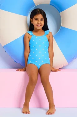 One Pieces|Seafolly Girls Girls Daisy Chain One Piece Blue