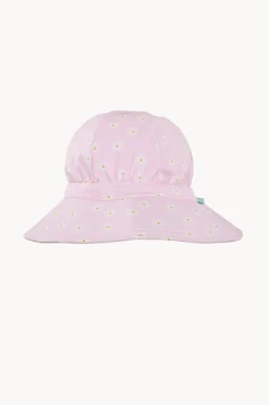Hats|Acorn Girls Daisy Fields Wide Brim Swim Hat Pink/cream
