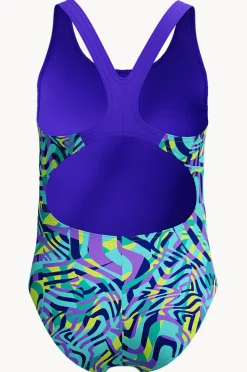 One Pieces|Speedo Girls Digital Allover Splashback One Piece Indigo
