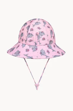 Hats|Bedhead Girls Dolphin Ponytail Bucket Sunhat Light pink