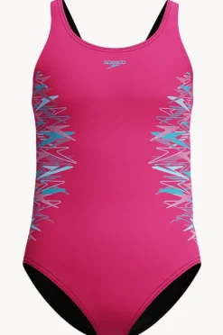 One Pieces|Speedo Girls Duo Logo Placement Muscleback One Piece Pink