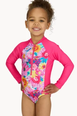 Rashies & Sunsuits|Zoggs Girls Eden Sunsuit Pink/multi