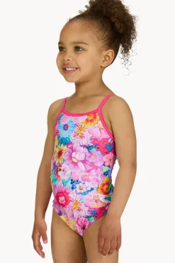 One Pieces|Zoggs Girls Eden Yaroomba Floral One Piece Pink/multi