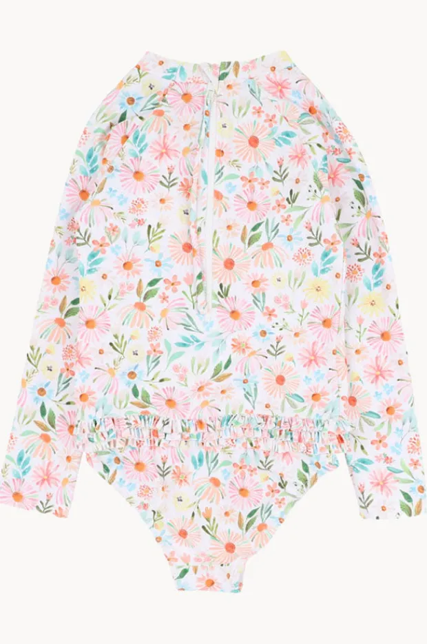 Rashies & Sunsuits|Minihaha Girls Eliana Sunsuit Blue/Natural