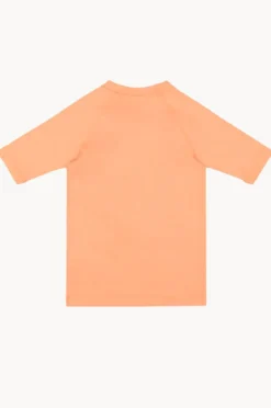 Rashies & Sunsuits|Roxy Girls Essential Short Sleeve Suntop Coral