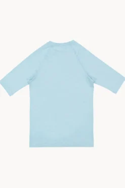 Rashies & Sunsuits|Roxy Girls Essential Short Sleeve Suntop Sky blue