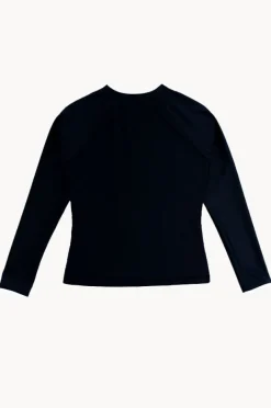 Rashies & Sunsuits|Seafolly Girls Girls Essentials Long Sleeve Suntop BLACK