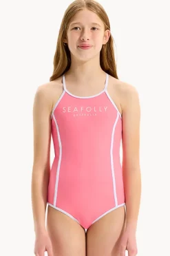 One Pieces|Seafolly Girls Girls Essentials One Piece Bubblegum