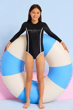 Rashies & Sunsuits|Seafolly Girls Girls Essentials Sunsuit Black