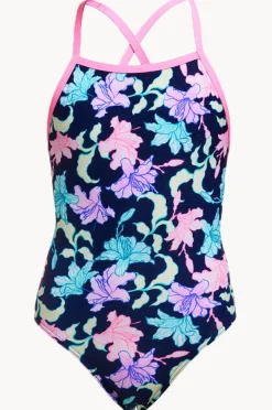 One Pieces|Funkita Girls Fast Flow Tie Me Tight One Piece Navy/multi