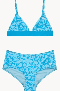 Bikini Sets|Roxy Girls Flaura Bico Tri Set Blue