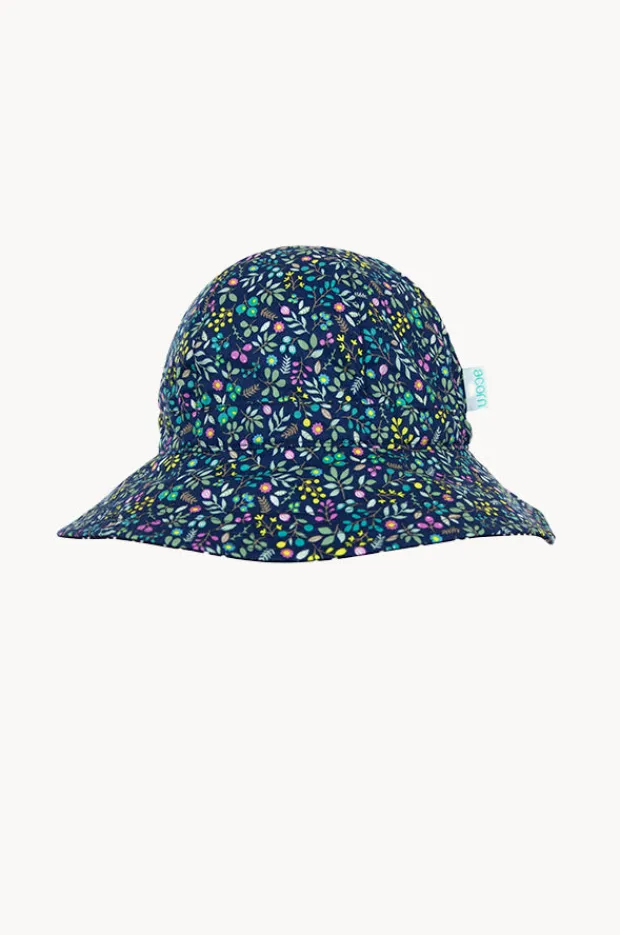 Hats|Acorn Girls Fleur Wide Brim Sunhat Navy/multi