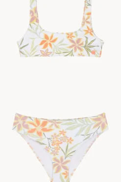 Bikini Sets|Roxy Girls Floral Horizon Bralette Set WHITE