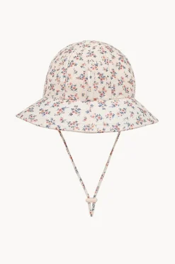 Hats|Bedhead Girls Floral Ponytail Bucket Sunhat Cream