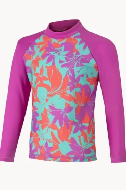 Rashies & Sunsuits|Speedo Girls Floral Splice Suntop Violet
