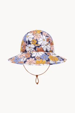 Hats|Babes In The Shade Girls Flower Power Sunhat Purple/orange