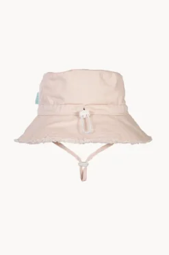 Hats|Acorn Girls Frayed Bucket Hat Vanilla