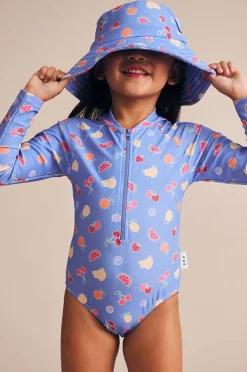 Rashies & Sunsuits|Huxbaby Girls Fruit Emoji Sunsuit Sea
