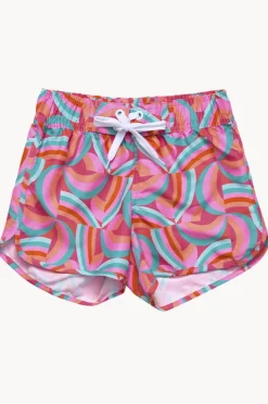 Boardshorts|Snapper Rock Girls Geo Melon Boardshort Multi