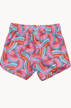 Boardshorts|Snapper Rock Girls Geo Melon Boardshort Multi