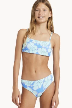 Bikini Sets|Billabong Girls Happy Hibiscus Crop Set Blue