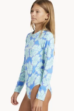 Rashies & Sunsuits|Billabong Girls Happy Hibiscus Sunsuit Blue