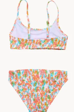Bikini Sets|Snapper Rock Girls Hawaiian Luau Shirred Crop Set Multi