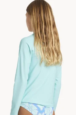 Rashies & Sunsuits|Billabong Girls Heat Wave Long Sleeve Suntop Spearmint