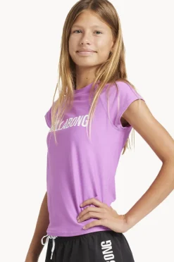Rashies & Sunsuits|Billabong Girls Heat Wave Short Sleeve Suntop Barbados