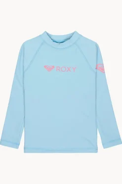 Rashies & Sunsuits|Roxy Girls Heater Long Sleeve Suntop Sky blue