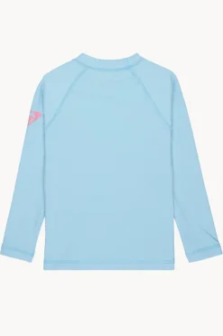 Rashies & Sunsuits|Roxy Girls Heater Long Sleeve Suntop Sky blue