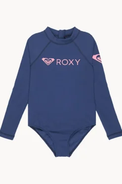 Rashies & Sunsuits|Roxy Girls Heater Long Sleeve Sunsuit Ocean