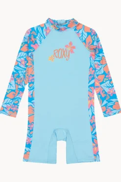 Rashies & Sunsuits|Roxy Girls Hibiscus Hugs Spring Suit Blue/orange
