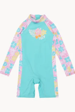 Rashies & Sunsuits|Roxy Girls Hibiscus Jam Tropical Square Spring Suit