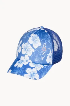 Hats|Roxy Girls Hippy Hibiscus Honey Coconut Cap Cobalt
