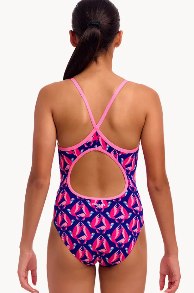 One Pieces|Funkita Girls Ho Hum Diamond Back One Piece Navy/pink