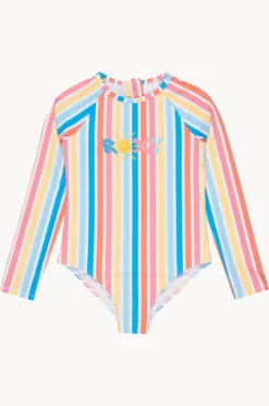 Rashies & Sunsuits|Roxy Girls Holy Stripe Long Sleeve Sunsuit Blue/Natural