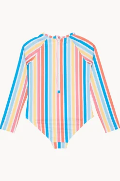 Rashies & Sunsuits|Roxy Girls Holy Stripe Long Sleeve Sunsuit Blue/Natural