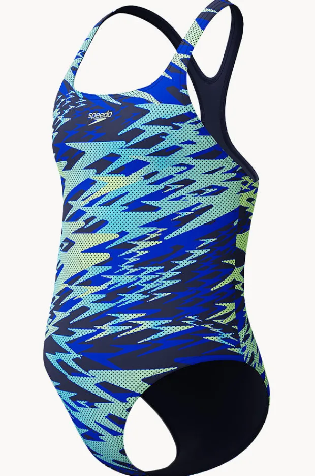 One Pieces|Speedo Girls Hyperboom Allover Medalist One Piece Blue/green