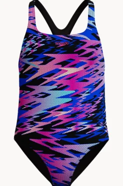 One Pieces|Speedo Girls Hyperboom Allover Medalist One Piece Black/multi