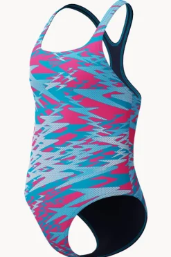 One Pieces|Speedo Girls Hyperboom Allover Medalist One Piece Pink/blue