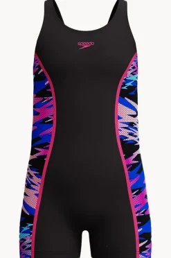 Legsuits|Speedo Girls Hyperboom Splice Legsuit Black/Pink