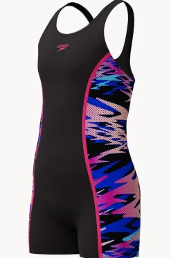 Legsuits|Speedo Girls Hyperboom Splice Legsuit Black/Pink