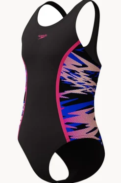 One Pieces|Speedo Girls Hyperboom Splice Muscleback One Piece Black/pink