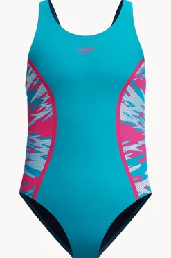 One Pieces|Speedo Girls Hyperboom Splice Muscleback One Piece Blue/pink