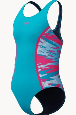 One Pieces|Speedo Girls Hyperboom Splice Muscleback One Piece Blue/pink